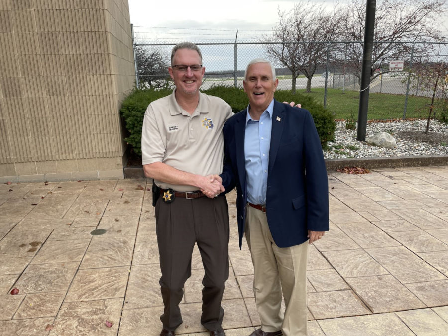 Livingston County Sheriff Mike Murphy with Vice President Mike Pence